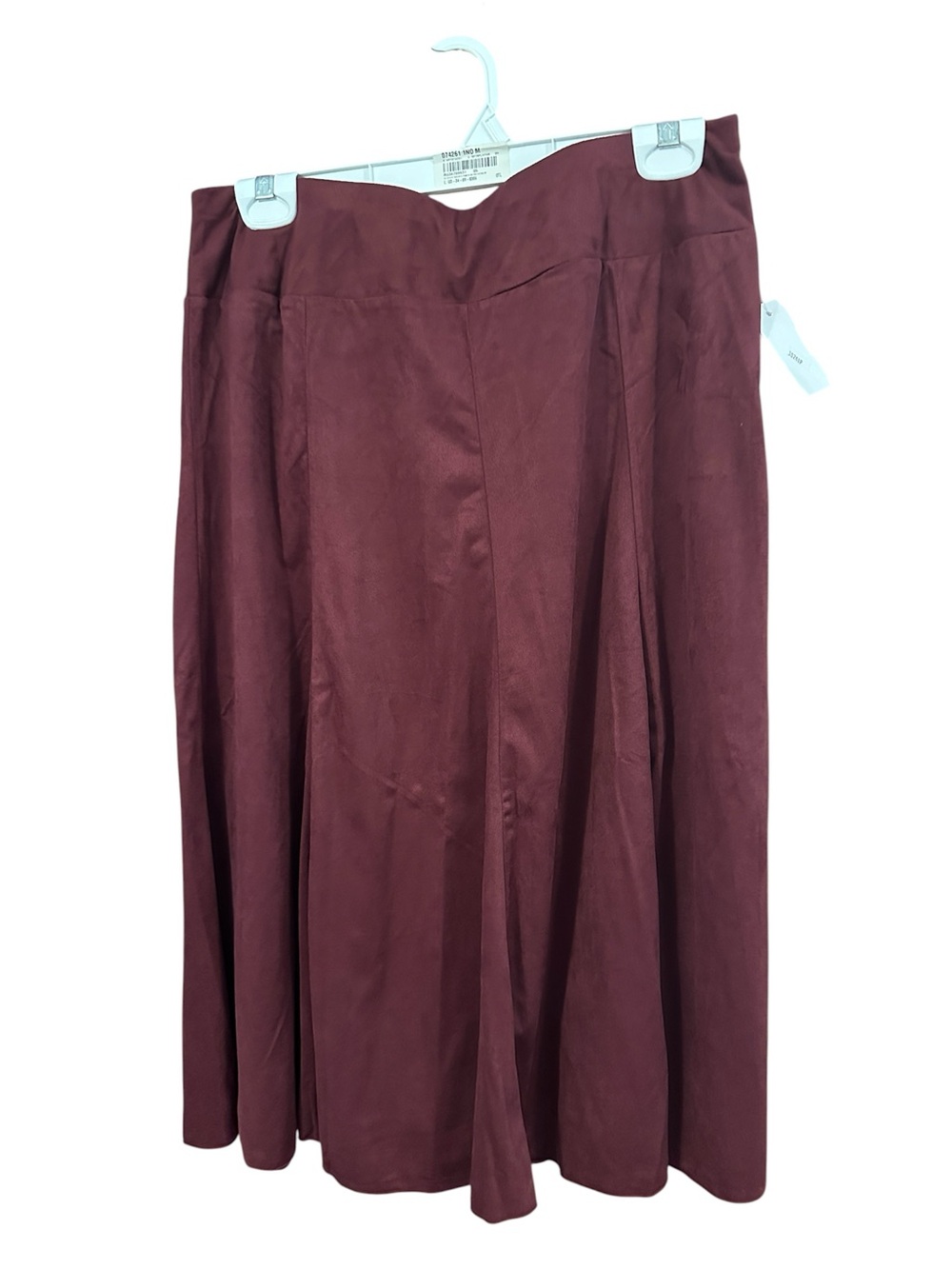 NWT Serengeti Burgundy Maxi Skirt Womens Medium Flowy Drape Elastic Waist